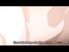 Возбуждённая хентай девчонка довела до оргазма своими сиськами