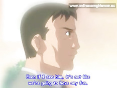 Грудастая хентай женщина в очках отсосала и уселась на паренька