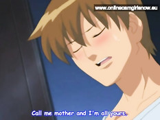 Грудастая хентай женщина в очках отсосала и уселась на паренька