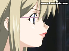 Грудастая хентай женщина в очках отсосала и уселась на паренька