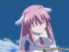 Хентай богиня с розовыми волосами повалила демона и села на член