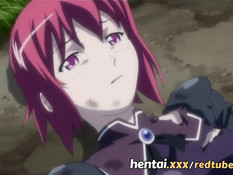 Хентай богиня с розовыми волосами повалила демона и села на член