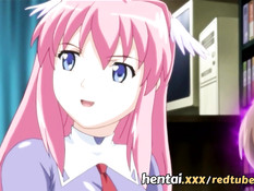 Хентай богиня с розовыми волосами повалила демона и села на член