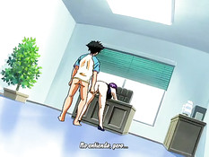 Похотливый монстр в подворотне напал на красивую хентай девку