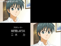 Он прижал к стене грудастую хентай брюнетку и засадил свой член