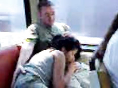 Blowjob on train