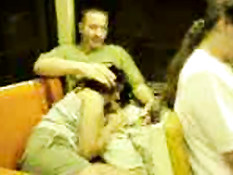 Blowjob on train