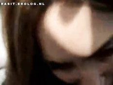 Cute brunette sucking like hell