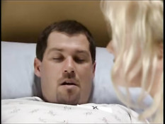 Hot nurse looking after her patient