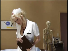 Hot nurse looking after her patient