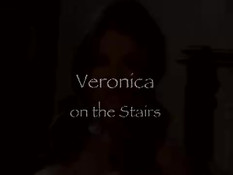 Veronica Zemanova on the stairs