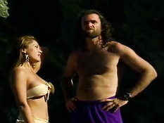 Brunette asian bride fucked on the court