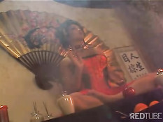 Asian girl likes it wild