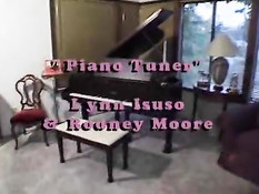 Asian bitch opens both holes