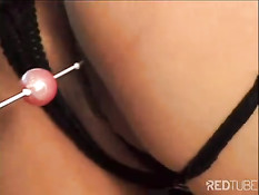 Horny lesbians having fun with their dildos