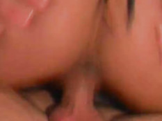 Asian chick sucks and fucks