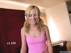 Bear has fun with strapon dildo