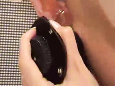 Isabel having fun with some toys