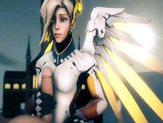 Жёсткие секс игры персонажей игры Overwatch - Mercy и Evil Mercy