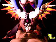 Жёсткие секс игры персонажей игры Overwatch - Mercy и Evil Mercy