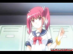 Парень в раздевалке отодрал хентай подругу с розовыми волосами