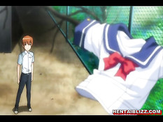 Парень в раздевалке отодрал хентай подругу с розовыми волосами