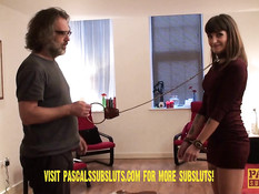 Привёл на поводке секс рабыню Adreena Winters и отъебал в очко