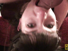 Привёл на поводке секс рабыню Adreena Winters и отъебал в очко