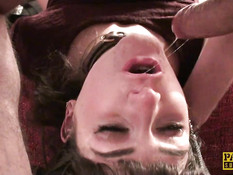 Привёл на поводке секс рабыню Adreena Winters и отъебал в очко