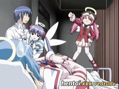 Девчонка лижет клитор своей аниме подружке и трахается с парнем