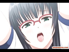 Развратный паренёк трахает связанных хентай девчонок на крыше