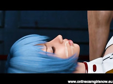 Сексуальная 3D девушка с большой грудью ебётся в разных позах