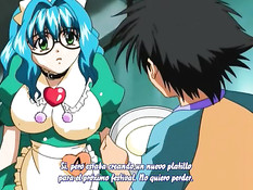 Развратные хентай подружки дрочат парню член руками и сиськами