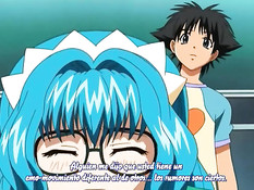 Развратные хентай подружки дрочат парню член руками и сиськами