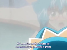 Развратные хентай подружки дрочат парню член руками и сиськами