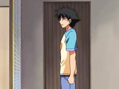 Развратные хентай подружки дрочат парню член руками и сиськами