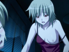 Пышногрудая хентай брюнетка дрочит парню член своими сиськами