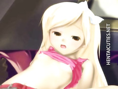 Здоровый член входит в упругую бритую киску грудастой 3D девки