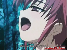 Волшебница привязала аниме девчонку к дереву и отлизала киску