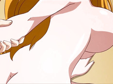 Сисястая хентай сучка с красными волосами затрахала своего друга