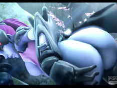 Супергероя WidowMaker из игры Overwatch оттрахали в позе раком