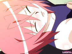 Парень оттрахал на полу в бассейне худую рыжую хентай девушку