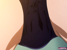 Парень оттрахал на полу в бассейне худую рыжую хентай девушку