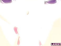 Развратная хентай горничная связала мужика и уселась на его член