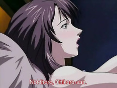 Парень сделал куни грудастой хентай мамочке и оттрахал её раком