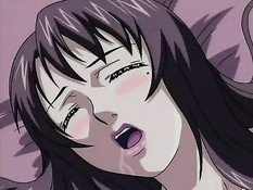 Парень сделал куни грудастой хентай мамочке и оттрахал её раком