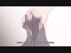 Рукой довёл хентай девку до бурного оргазма и дал отсосать член