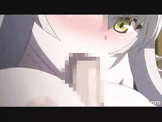 Рукой довёл хентай девку до бурного оргазма и дал отсосать член