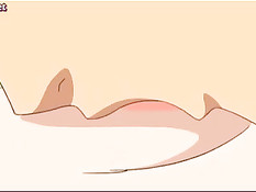 Сисястая хентай блондинка отсасывает в позе 69 и садится на член