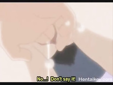 Паренёк поцеловал светловолосую хентай девку и сделал фистинг